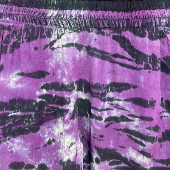 Blu Moon Gypsy Elastic Waist Lightweight Jogger Pants Purple Tie Dye Small NWOT - Picture 8 of 9